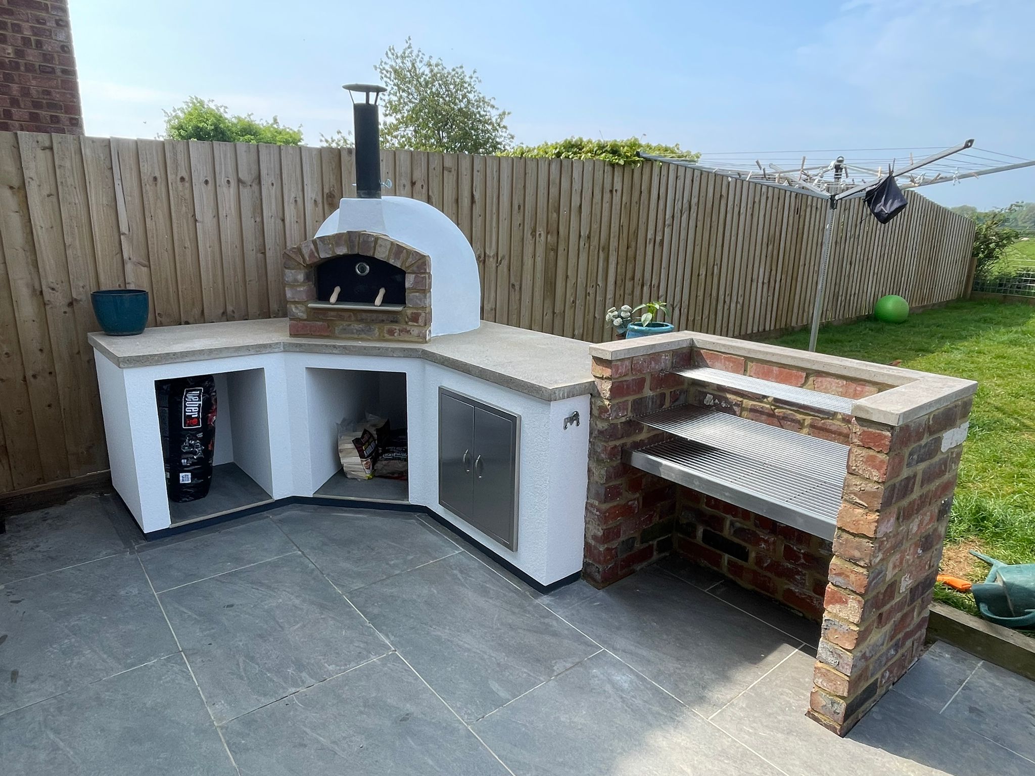 Outdoor kitchen project after completion